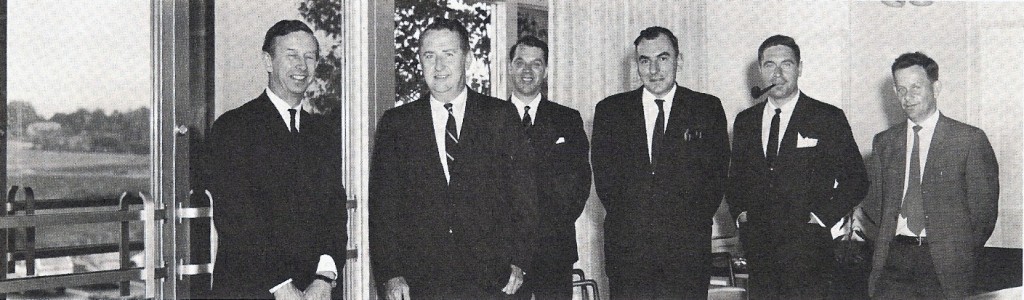 Ronnie Shephard (third from right) and colleagues at RAC in 1966. (The RAConteur Vol. II No. II, June 1 1966) Photo courtesy Ian Miller.