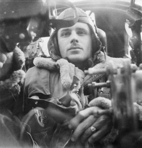 The Royal Air Force: The rear gunner in his position in a Wellington bomber. © IWM (D 4736)